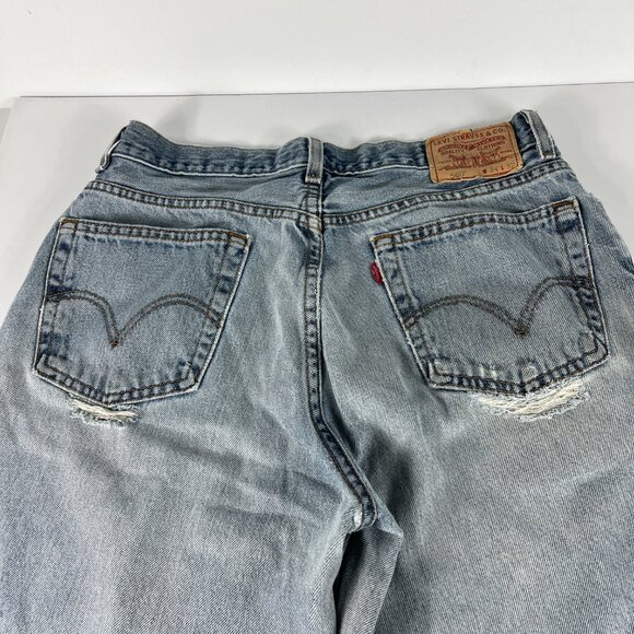 Y2K Levi's Jeans Men Measured 33x30* 560 Loose Taper Blue Grunge Denim Tag 34x32 - Picture 4 of 16